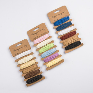 DIY Crafts Decorative Colorful <strong>Raffia</strong> Paper Ribbon Paper Twine Rope Colored <strong>Twisted</strong> Striped Paper <strong>Raffia</strong> Twine - Product Image 5