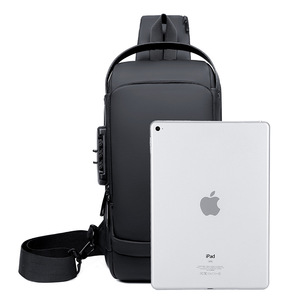 Nuevas Bolsas para <span class=keywords><strong>Hombre</strong></span> 615, <span class=keywords><strong>Bolsa</strong></span> <span class=keywords><strong>de</strong></span> Hombro con Cierre <span class=keywords><strong>de</strong></span> Cremallera y Puerto USB para Cable <span class=keywords><strong>de</strong></span> Datos, <span class=keywords><strong>Bolsa</strong></span> <span class=keywords><strong>de</strong></span> Pecho Informal <span class=keywords><strong>de</strong></span> <span class=keywords><strong>Tela</strong></span> Oxford para <span class=keywords><strong>Hombre</strong></span> - Product Image 3