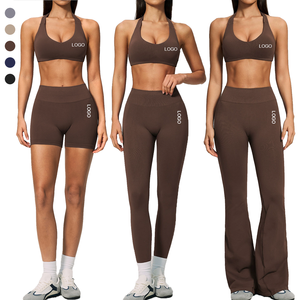 Shorts de sport sans couture pour femme, Leggings de haute qualité, Soutien-gorge de sport sans bretelles, Pantalon large pour femme, Tenue de sport camouflage - Product Image 1
