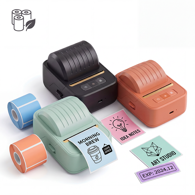 Thermal Label Printer USB Inkless for Candle Jar Handmade Soap Wax Melt Packaging Sticker Printing