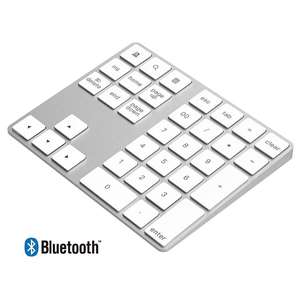 Newest Abs 34keys Bluetooth Wireless <b>Keyboard</b> Number Pad Digital for Laptop Macbook Numeric Keypad Red - Product Image 1