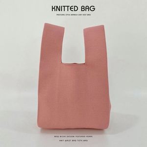 Sac à main de luxe pour femme, fait main au crochet, mini sac à nœuds, sac fourre-tout tricoté uni, personnalisé - Product Image 6