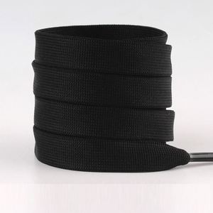 Cordones Clásicos Blancos y Negros para Zapatos Mcq, Cordones Planos para Zapatos Casuales, Tejido de Precisión, 1.2 cm de Ancho, Cordones de Poliéster - Product Image 3