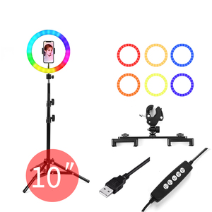 Anneau lumineux LED RVB souple MJ33 MJ26 10 13 pouces 26 <span class=keywords><strong>33</strong></span> multicolore, anneau lumineux musical, lumière vidéo LED bicolore - Product Image 1