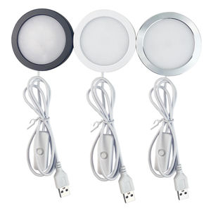 Luz LED USB para Gabinete SMD2835 con Interruptor, <span class=keywords><strong>Cable</strong></span> de 5V, Luces Bajo Muebles, Luz Fría, Cálida, Neutra, Blanca, Lámpara de Techo, Montaje Superficial, 3 Vatios - Product Image 2