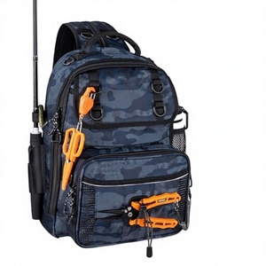Mochila de Pesca Resistente al Agua 20-30L, Almacenamiento de Aparejos, Soporte para Cañas, Ajustable, Proveedor OEM, 10 Bolsillos y 7 Compartimentos - Product Image 3