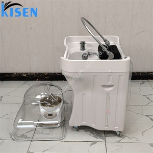 Équipement de salon de beauté professionnel Kisen, bac à shampooing portable pour spa capillaire mobile avec 2 réservoirs - Product Image 4