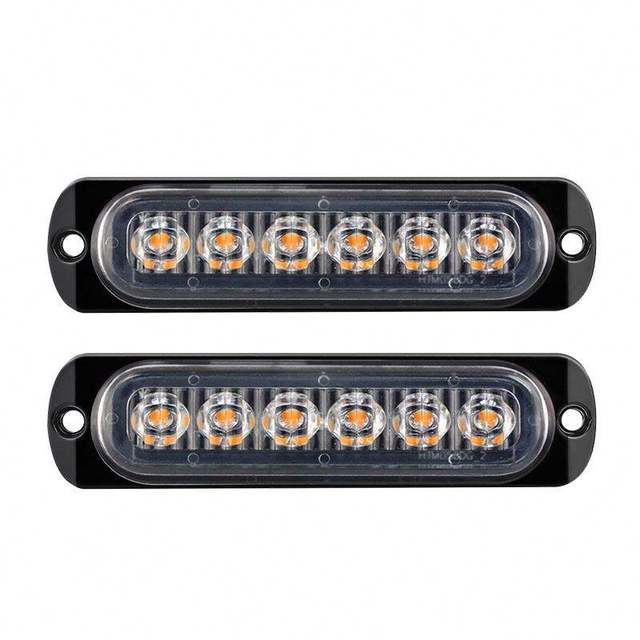 6 Led Emergency Strobe Warning Light Strobe Grille Flashing Light Bar Truck Car Beacon Lamp Amber Red Blue White Traffic Light