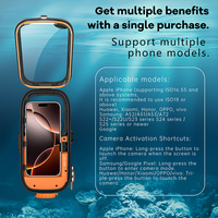 15M 49ft IP68 étui de téléphone étanche de plongée professionnelle pour Samsung boîtes de plongée sous-marine pour iPhone BT obturateur