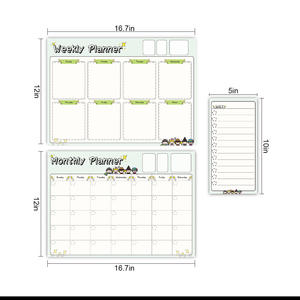 Calendrier magnétique de réfrigérateur pour enfants, effaceur à sec, calendrier à la maison pour enfants, calendrier de la <span class=keywords><strong>semaine</strong></span> A3 planificateur A4 tableau blanc - Product Image 2