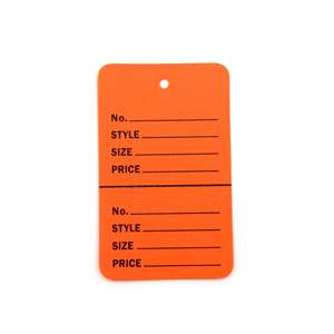 Étiquette suspendue personnalisée pour marque, rectangulaire, en papier, impression offset, avec code-barres. Cela va s'adapter parfaitement à votre design de logo. - Product Image 2