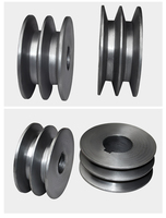 Polea de hierro fundido para correa trapezoidal, doble ranura, tipo 2B, diámetro exterior 100,96-97