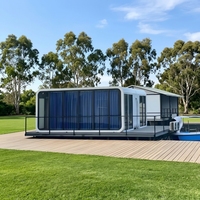 Kit de maisonnette moderne Apple Cabin de 20 pieds, certifiée AS Classe 1a, bureau de jardin modulaire avec salle de bain intégrée