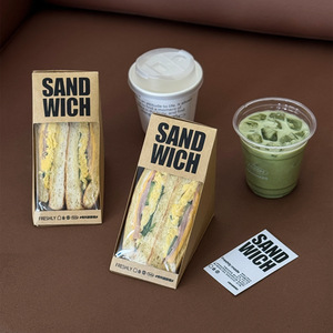 Caja de Embalaje para Sándwiches, Caja de Papel para Alimentos, Cajas de Embalaje para Alimentos con Impresión Personalizada, Acabado Mate, Triangulares, Ecológicas - Product Image 5