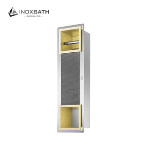 Niche <span class=keywords><strong>de</strong></span> douche murale encastrée, organisateur <span class=keywords><strong>de</strong></span> rangement, accessoire <span class=keywords><strong>de</strong></span> <span class=keywords><strong>salle</strong></span> <span class=keywords><strong>de</strong></span> <span class=keywords><strong>bain</strong></span> en acier inoxydable 304, étagère <span class=keywords><strong>de</strong></span> douche - Product Image 2