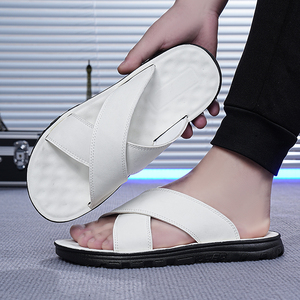 Nuevas Sandalias Blancas de Cuero para <span class=keywords><strong>Hombre</strong></span>, Talla Grande 47 48, Exportación a África, Venta Caliente, Fábrica de Sandalias de Guangzhou, Proveedores <span class=keywords><strong>Shein</strong></span>, Calidad - Product Image 6