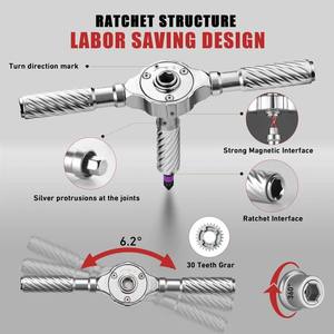 66 in 1 <strong>Magnetic</strong> <strong>Screwdriver</strong> <strong>Set</strong> DIY Ratchet <strong>Screwdriver</strong> <strong>Set</strong> with Detachable Handle Portable Compact Repair Tool Kit - Product Image 3