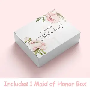6 paquets de coffrets cadeaux de mariage pour les invités vous serez ma demoiselle d'honneur boîte florale pour les cadeaux de demoiselle d'honneur décoration de mariage