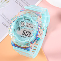 Jam Tangan Elektronik LED Grosir 2024 untuk Pelajar, Bercahaya, Pria Wanita Anak-anak, Warna-warni