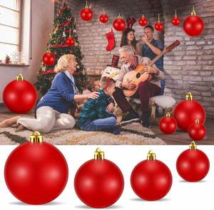 Bolas de Navidad de Plástico Irrompibles Hechas a Mano de 3/4/6/8/10/15/20/25/30/40/50 cm - Verde/Plateado/Rojo/Azul/Dorado Colores Personalizados - Product Image 4