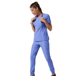OEM venta al por mayor de alta calidad mezclas de algodón Unisex médico enfermera uniforme conjunto Hospital Scrubs para médico clínicas gran oferta uniformes - Product Image 1