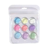 MELLYSE Poudre à paillettes de luxe pour nail art, couleur bonbon, effet bonbon fruité, diamant étincelant, bulles fines tridimensionnelles, poudre à saupoudrer chromée