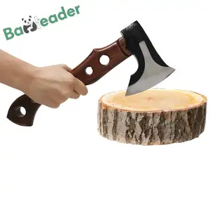 Özelleştirilebilir kamp Survival Felling balta dövme kesme Axe et avcılık balta yarma kamp balta açık için bambu kolu ile