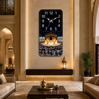 Hadirkan Gaya Mekkah yang Suci di Rumah Anda dengan Lukisan Jam Porselen Kristal HD
