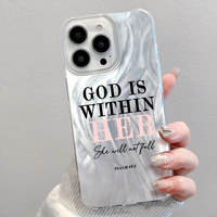 Coque de téléphone portable en PC style classique avec motif en soie argentée et impression de lettres noires pour iPhone 11 12 13 14 15 16 17 Pro Max Air
