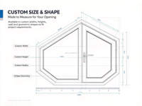 Fenêtre circulaire en aluminium à rupture de pont thermique haute performance, fenêtre ronde en verre trempé insonorisé sur mesure
