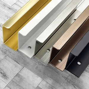 Modern Aluminium Alloy <strong>Gold</strong> Kitchen Cabinet <strong>Door</strong> Edge Profile Finger Handle for Apartment - Product Image 3