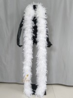 Super Offre : Boa en Plumes de Dinde Chandelle Extra Épais 300g 2m, Boa en Marabout Moelleux pour Fêtes, Mariages, Carnavals et Accessoires de Scène