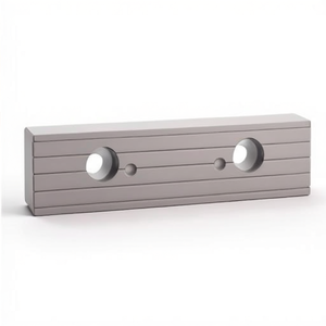 Mordaza acanalada para tornillo de banco modular de 100 mm de ancho con doble orificio y diseño de rayas para tornillos de banco - Product Image 2