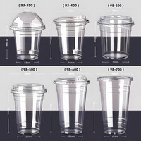 Gobelets en plastique PET jetables personnalisés avec logo, prix d'usine, gobelets transparents de haute qualité pour café à emporter et boissons froides avec couvercle