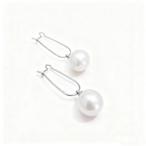 WENCHI 10996 DIY อุปกรณ์ตกแต่งมุก ต่างหูเงินแท้ S925 ถาดเปล่าสำหรับใส่เครื่องประดับสีทองและสีเงิน ขนาด 9-15 มม. รูปทรงกลม - Product Image 5