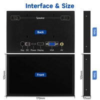 Écran LCD portable de 7 pouces, moniteur IPS 1024x600 avec entrée vidéo VGA/AV/HD pour PC, ordinateur portable, Raspberry Pi, Orange Pi, DVD