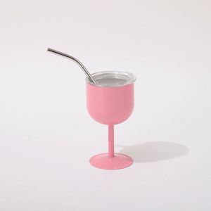 New Style Sublimation Stainless Steel 4oz Shot Glass Tumbler Whisky Colorful Tumbler with <b>Straw</b> and Lid - Product Image 1