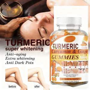 Vegan diakui Label pribadi diskon besar suplemen makanan Vegan organik kunyit Kurkumin kunyit jahe Gummies - Product Image 3