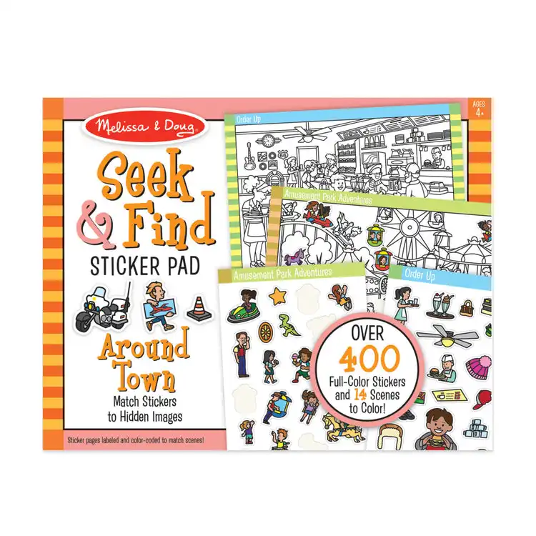 Wholesale Seek & Find Sticker Pad Book Around the Town Match Stickers Anime Hidden Images for Kids, Gifts&crafts, Education&game