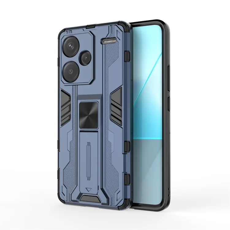 Casing ponsel TPU hibrida PC Armor supersonik untuk Redmi Note 13 Pro (biru)