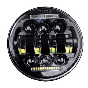 Faro LED de 5.75 pulgadas para motocicleta Harley, con ojo de ángel, DRL, luz alta y baja, redondo, delantero, para circulación diurna. - Product Image 1