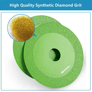 Hoja de sierra de diamante ultrafina verde, disco de corte de vidrio, hoja de sierra Circular de diamante soldado al vacío para corte de vidrio - Product Image 3