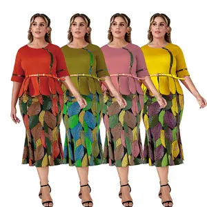 Oem personalizado novo respirável impressão floral vestidos das senhoras igreja trajes para mulheres feito na turquia com cinto