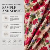 Tela Jacquard Dobby Estampada, 145 g/m², 93% Poliéster, 7% Elastano, Elástica en 4 Direcciones, para Vestidos, Blusas, Faldas, 180 cm de Ancho