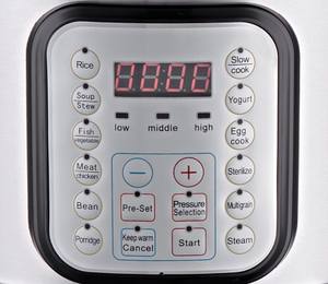 Olla a Presión Eléctrica Multifuncional con Teclado y Logotipo Personalizado, 70KPa, 1000W, <span class=keywords><strong>12</strong></span> Funciones de Cocción, 5l, 6l, 6 qt - Product Image 2