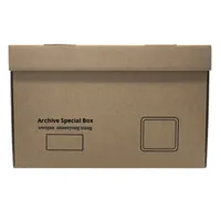 Boîte de rangement moderne en papier kraft épais pour banque, fournitures de bureau personnalisables à 4 fichiers pour archives comptables, cadeau parfait