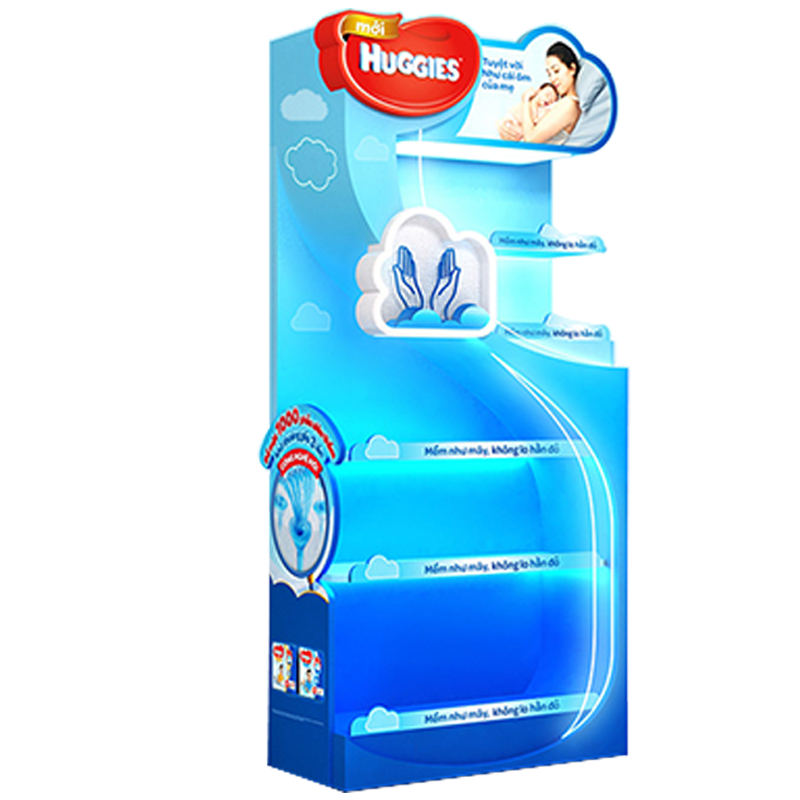Apache Customized PVC Display Stand for Baby Diapers and Other Baby Products for Baby Stores — view 3