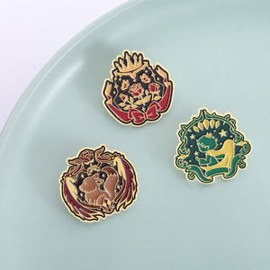 Dibujos animados niño pequeño zorro Rosa flor esmalte pines dibujos animados <span class=keywords><strong>cuento</strong></span> <span class=keywords><strong>de</strong></span> hadas películas personajes broche solapa insignia joyería regalos para amigos - Product Image 2