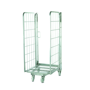 Conteneur de rouleau d'entrepôt de supermarché de cage de roulement de grillage à quatre faces de haute qualité pour le lait de livraison - Product Image 4