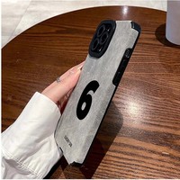 Nouveau chanceux Six lettres impression souple TPU cuir artificiel étui de protection pour téléphone portable pour Iphone 6 7 8 X Xr Xs 11 12 13 14 15 16 17